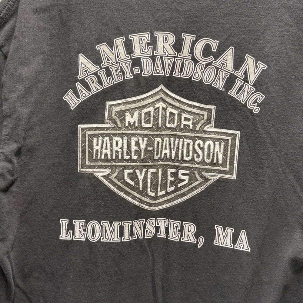 Harley-Davidson Black Tee with Bold Logo size large - Picture 4 of 11
